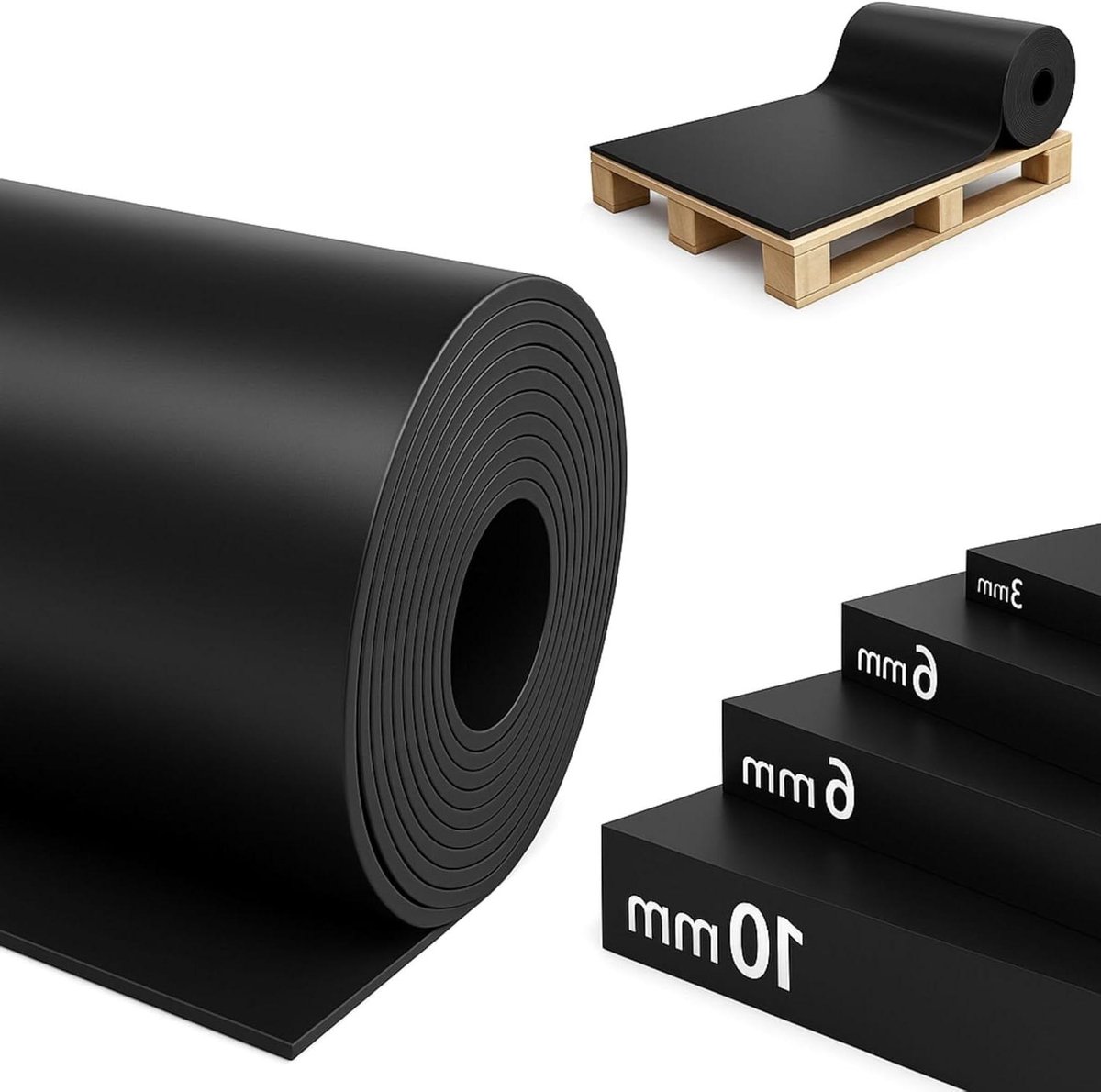 Rubberen Mat - Vloerbedekking Rubberplaat - Industrieel Gebruik - SBR Massief Rubber - 120