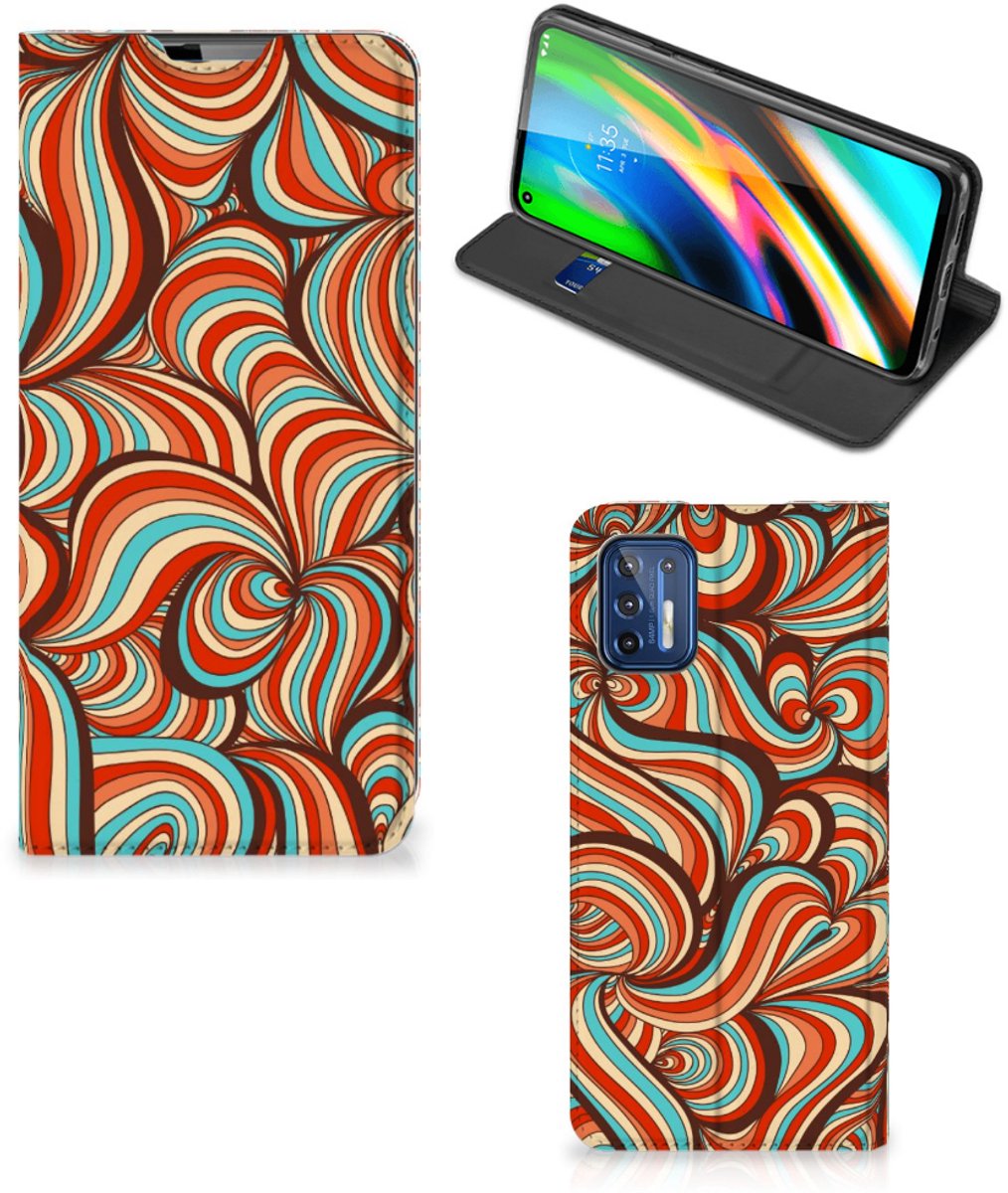 Standcase Hoesje voor Motorola Moto G9 Plus Bookcase Retro
