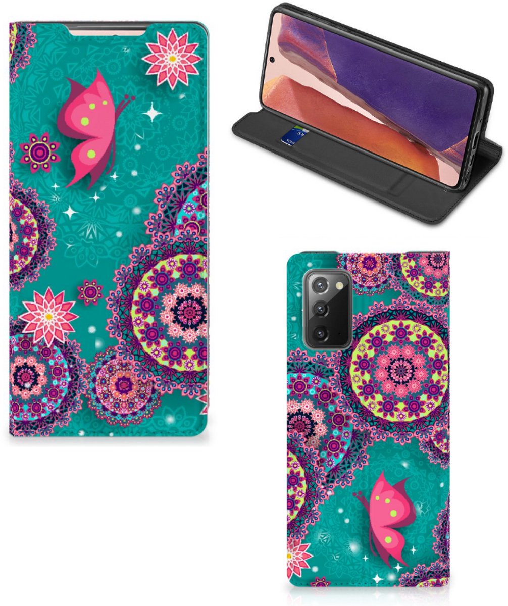 Samsung Galaxy Note20 Bookcase Cirkels en Vlinders