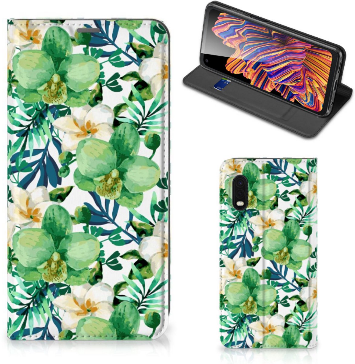 Samsung Xcover Pro Smart Cover Orchidee Groen
