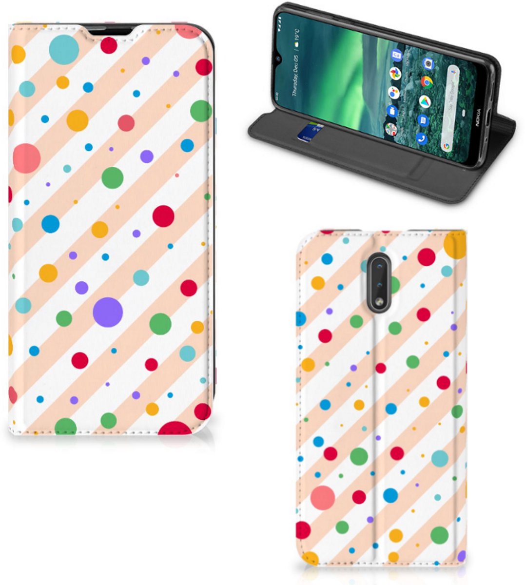 Nokia 2.3 Hoesje met Magneet Dots