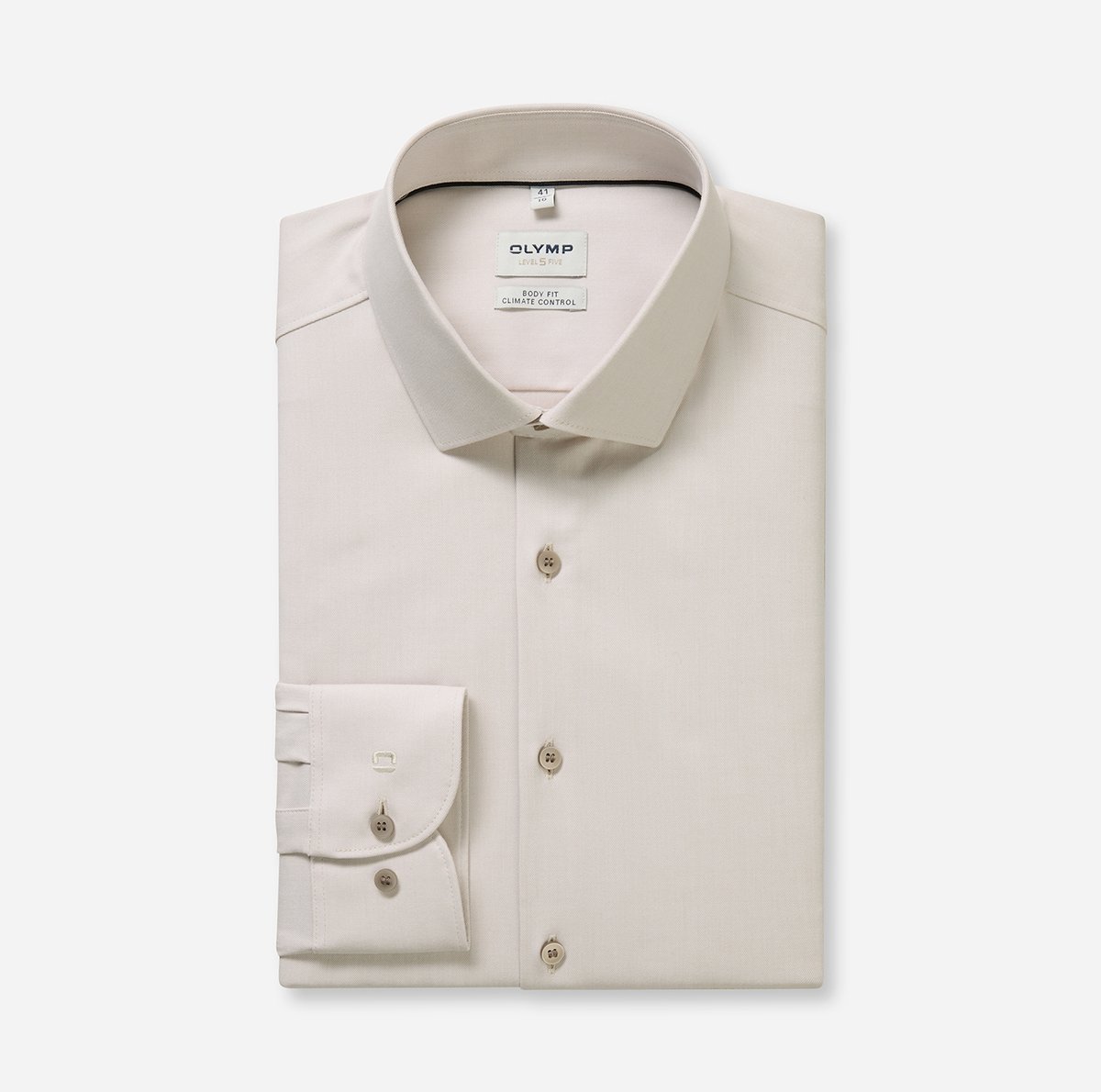 OLYMP stretch body fit shirt beige