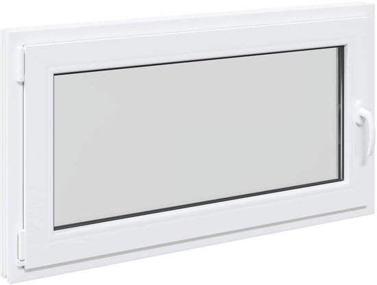 vidaXL - Kelderraam - RISOR - Wit - 110 - x - 50 - cm - PVC - en - Glas ...