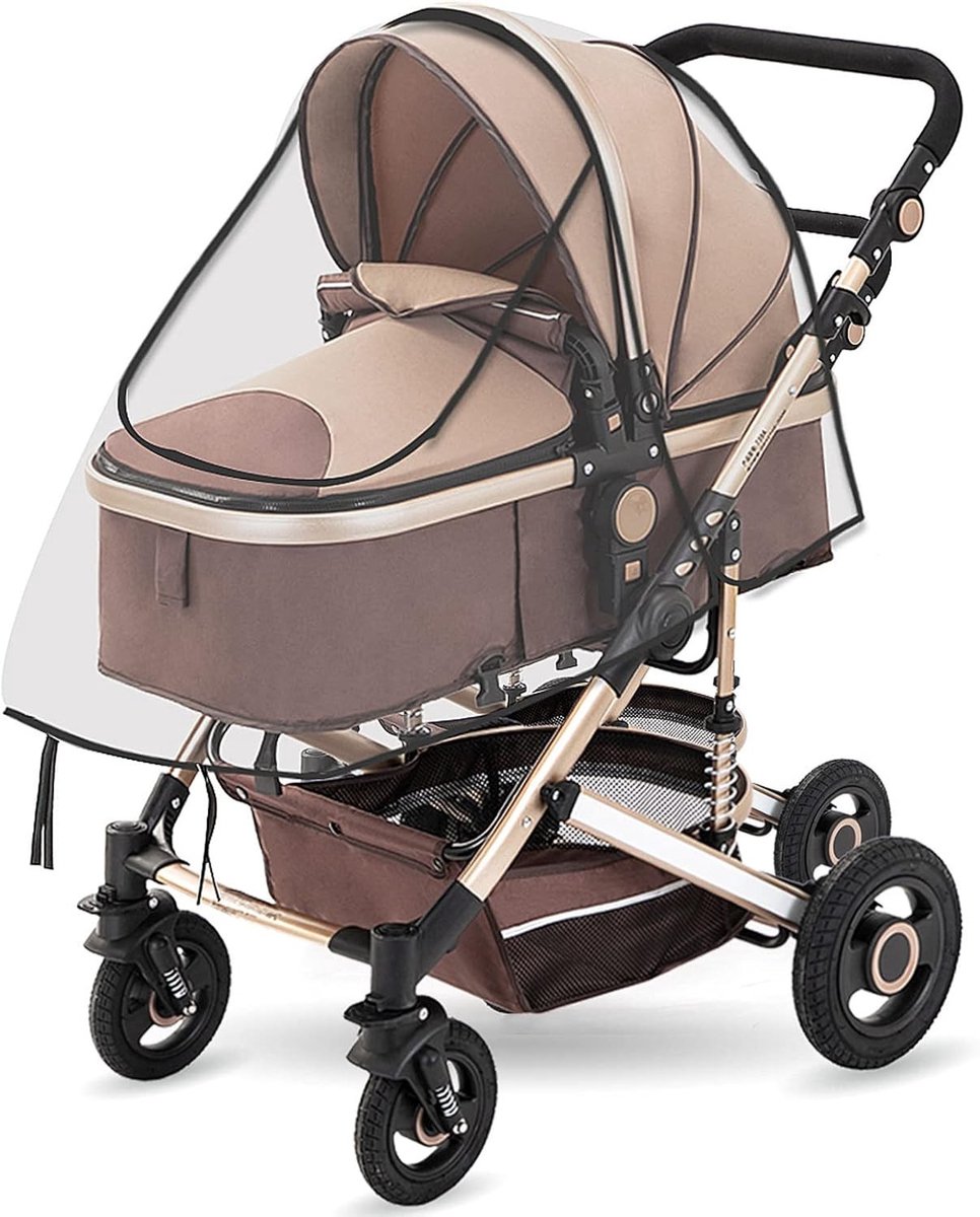Allecto - Universele Regenhoes - Kinderwagen Accessoires - Bescherming tegen Regen - Waterdicht - Geschikt voor regenbestendige Kinderwagen - Zwart...