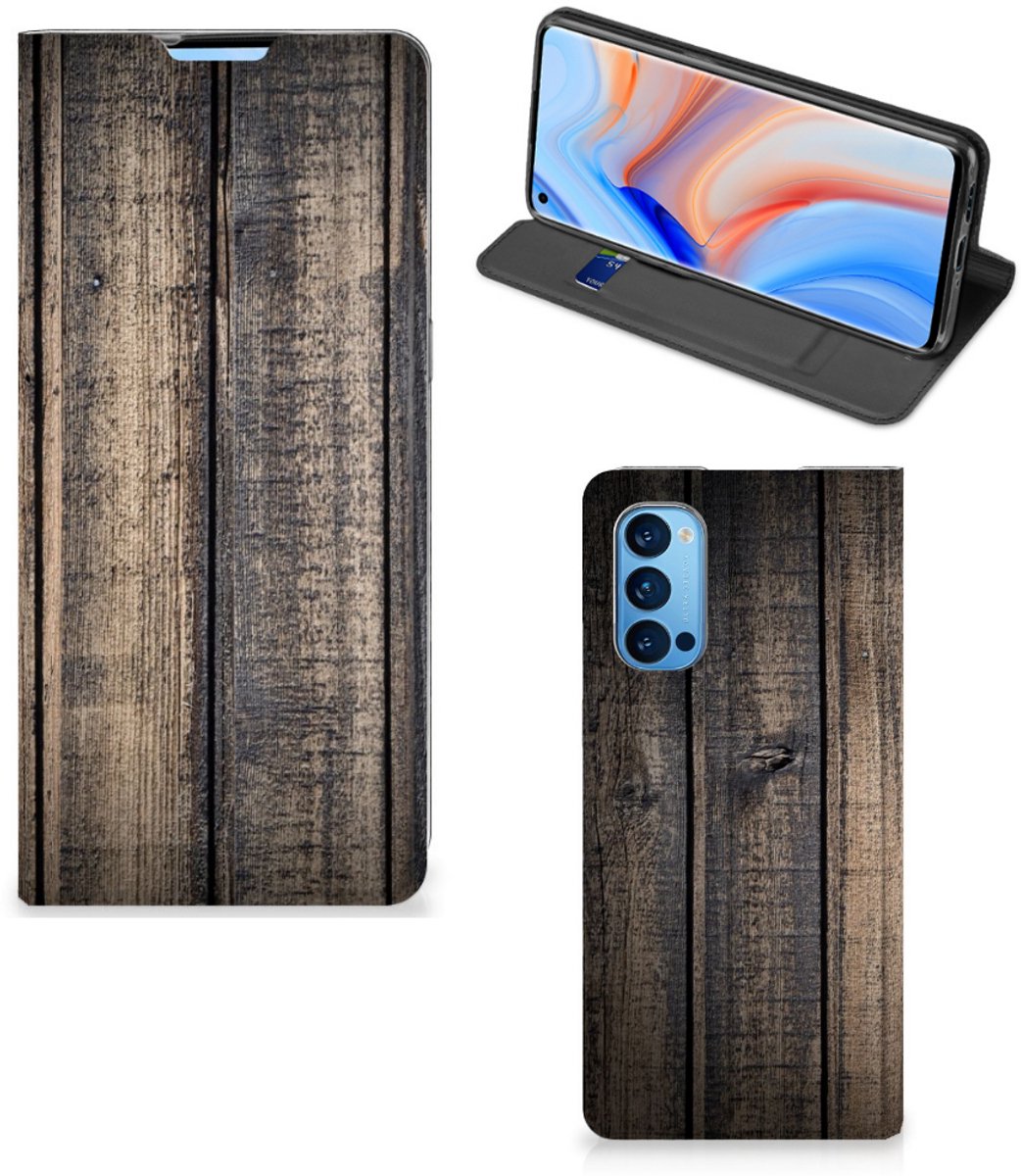 OPPO Reno4 Pro 5G Book Wallet Case Steigerhout