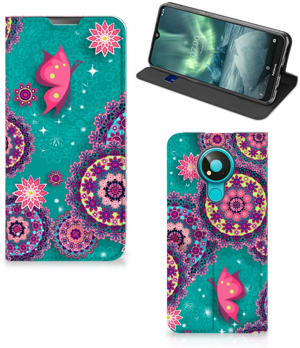 Nokia 3.4 Bookcase Cirkels en Vlinders