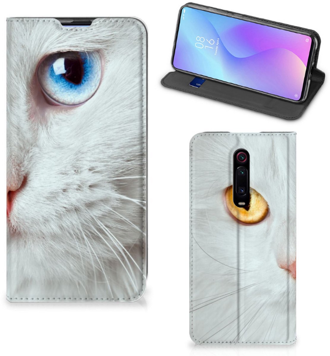 Xiaomi Mi 9T Pro Hoesje maken Witte Kat