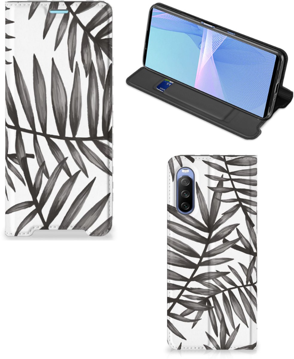 Sony Xperia 10 III Smart Cover Leaves Grey