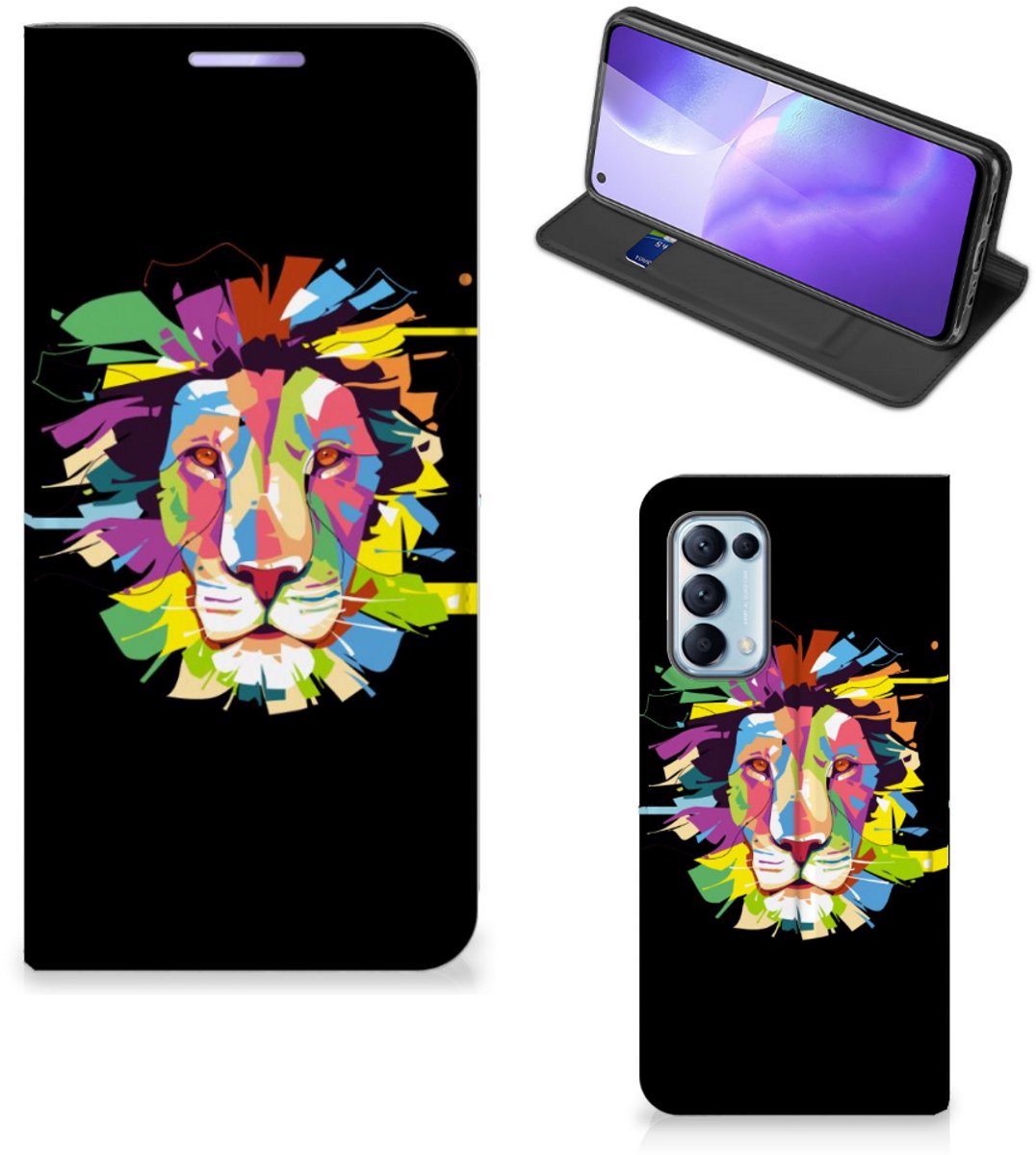 OPPO Find X3 Lite Magnet Case Lion Color