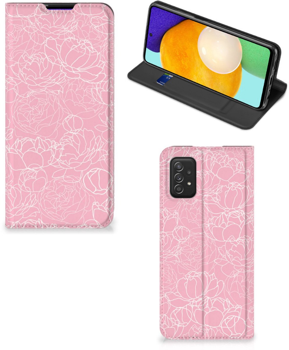 Samsung Galaxy A03s Smart Cover White Flowers