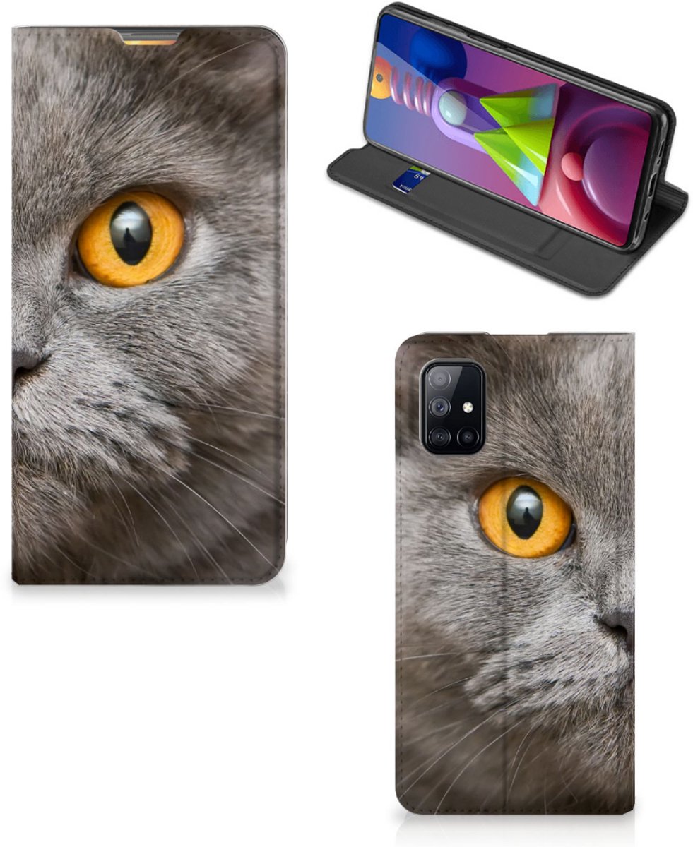 Book Case voor Hoesje maken Samsung Galaxy M51 Britse Korthaar