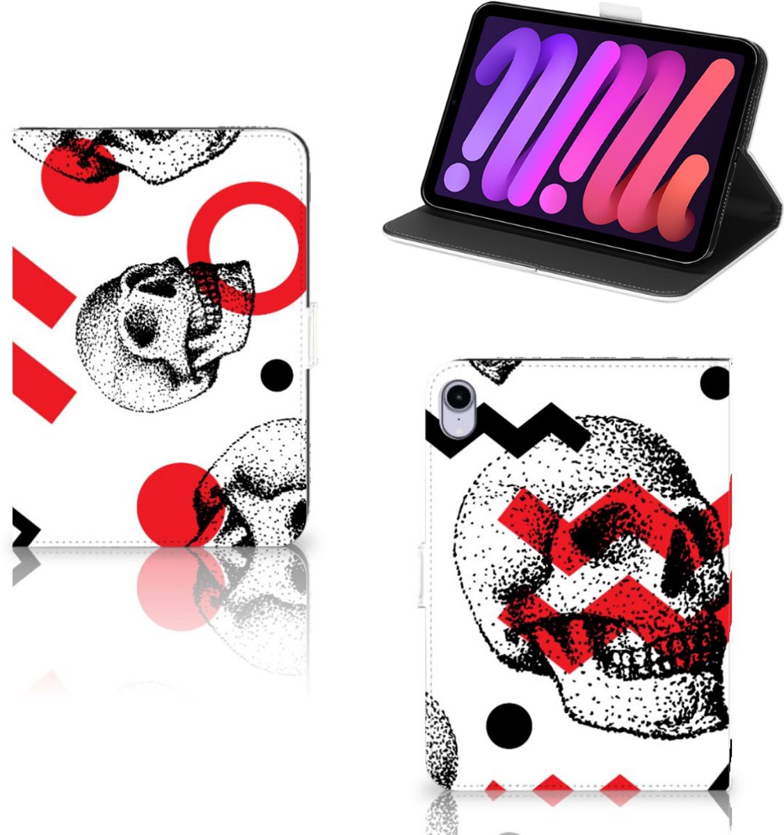 Tablettasje iPad Mini 6 (2021) Skull Red
