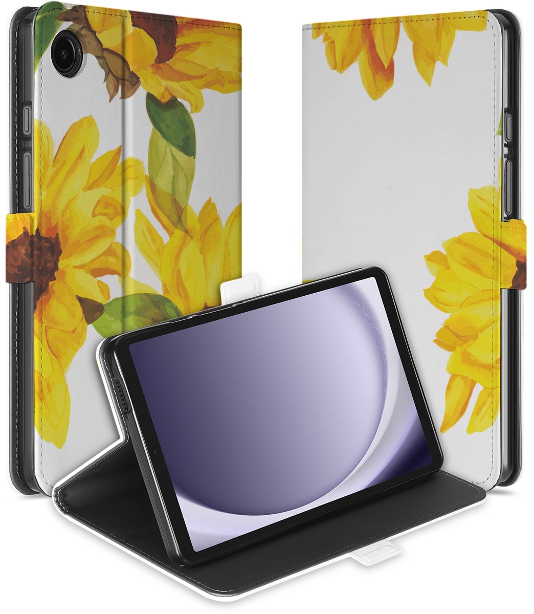 Uniek Samsung Galaxy Tab A11/Tab A9 Tablethoesje Zonnebloemen Design | B2C Telecom