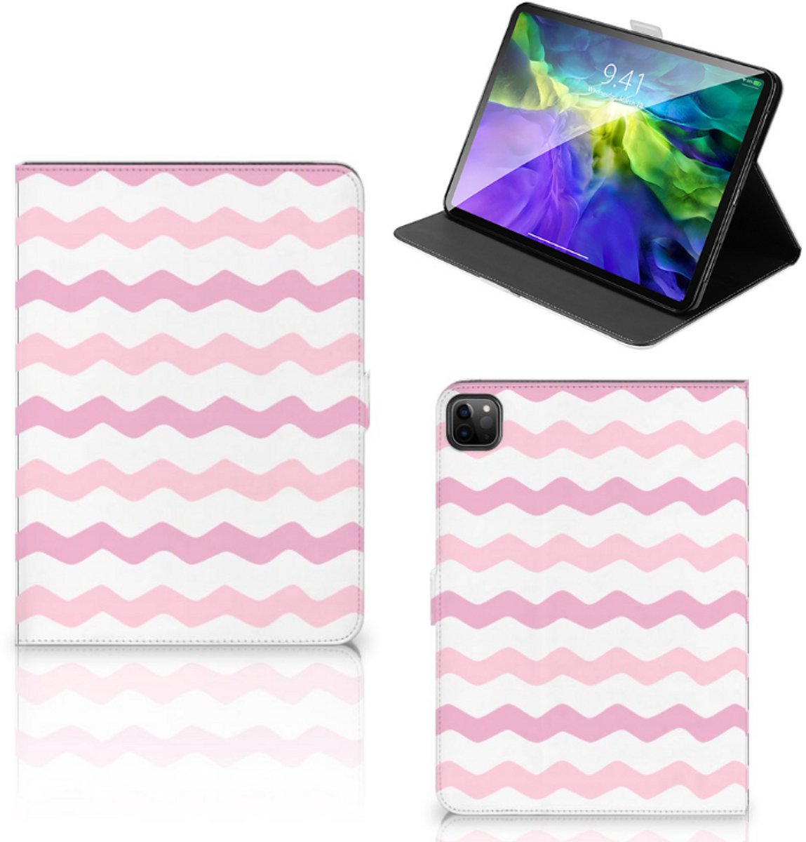 iPad Pro 11 2020/2021/2022 Tablet Hoes Waves Roze