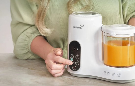 GROWNSY Babyvoedingsbereider met stoommand, stoompan, mixer en sterilisator in één apparaat, BPA-vrij, voor gezonde zelfgemaakte babyvoeding, BPA-vrij van grownsy — afbeelding 2