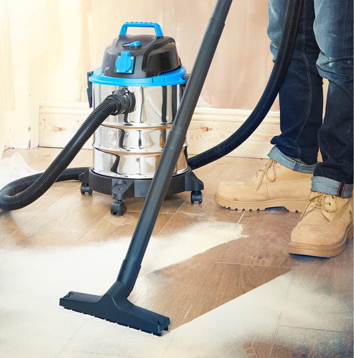 Nexvo® Karcher - Karcher Stofzuiger - Bouwstofzuiger - Festool Stofzuiger - Bouwstofzuiger Zonder Zak - Zilver - 35cm x 35cm x 51cm thumbnail 5