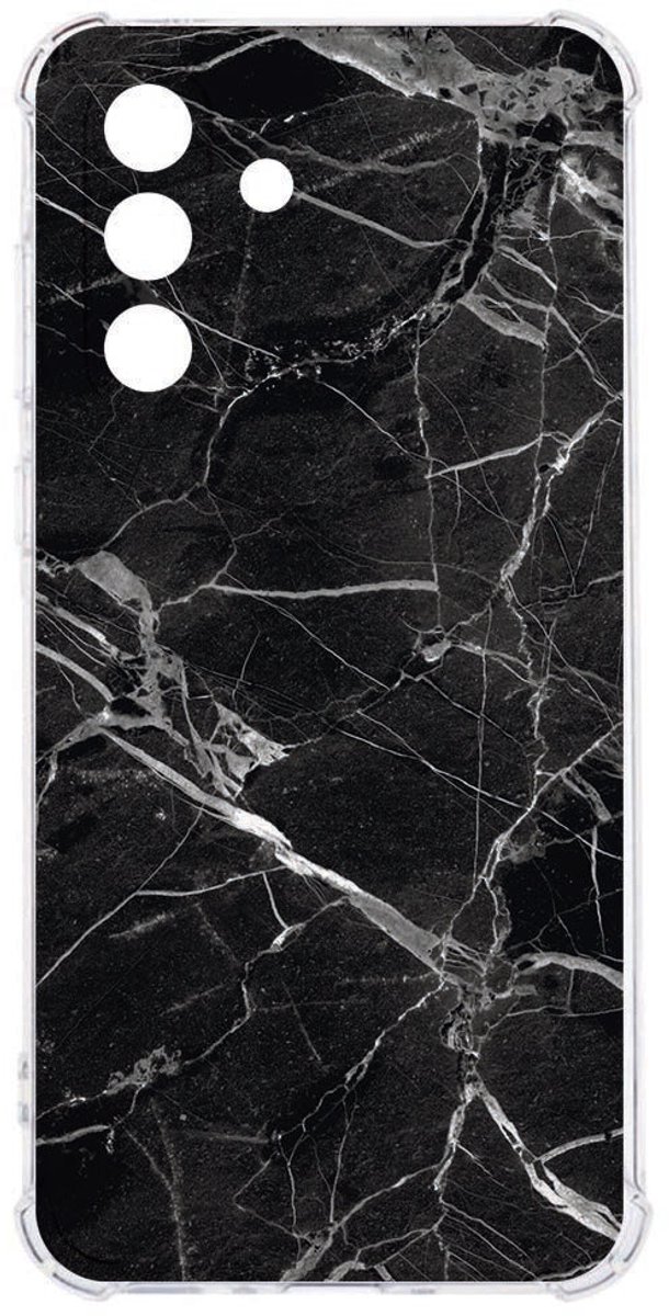 TPU Back Cover Samsung Galaxy A57 Marmer Zwart Schokbestendig
