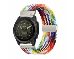 By Qubix - Geschikt voor Garmin bandje - 20mm Quickfit - Braided nylon band met parachute sluiting - Multicolor Spring - Geschikt voor Garmin Fenix 7s/6s/5s / Instinct 2s / Epix Pro Gen 2 (42mm)