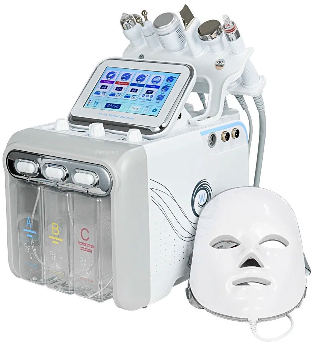 AURORAS-Hydro Dermabrasie Apparaat 7-in-1 – Gezichtsreiniger – Huidverjonging – Diepe Reiniging – LED masker