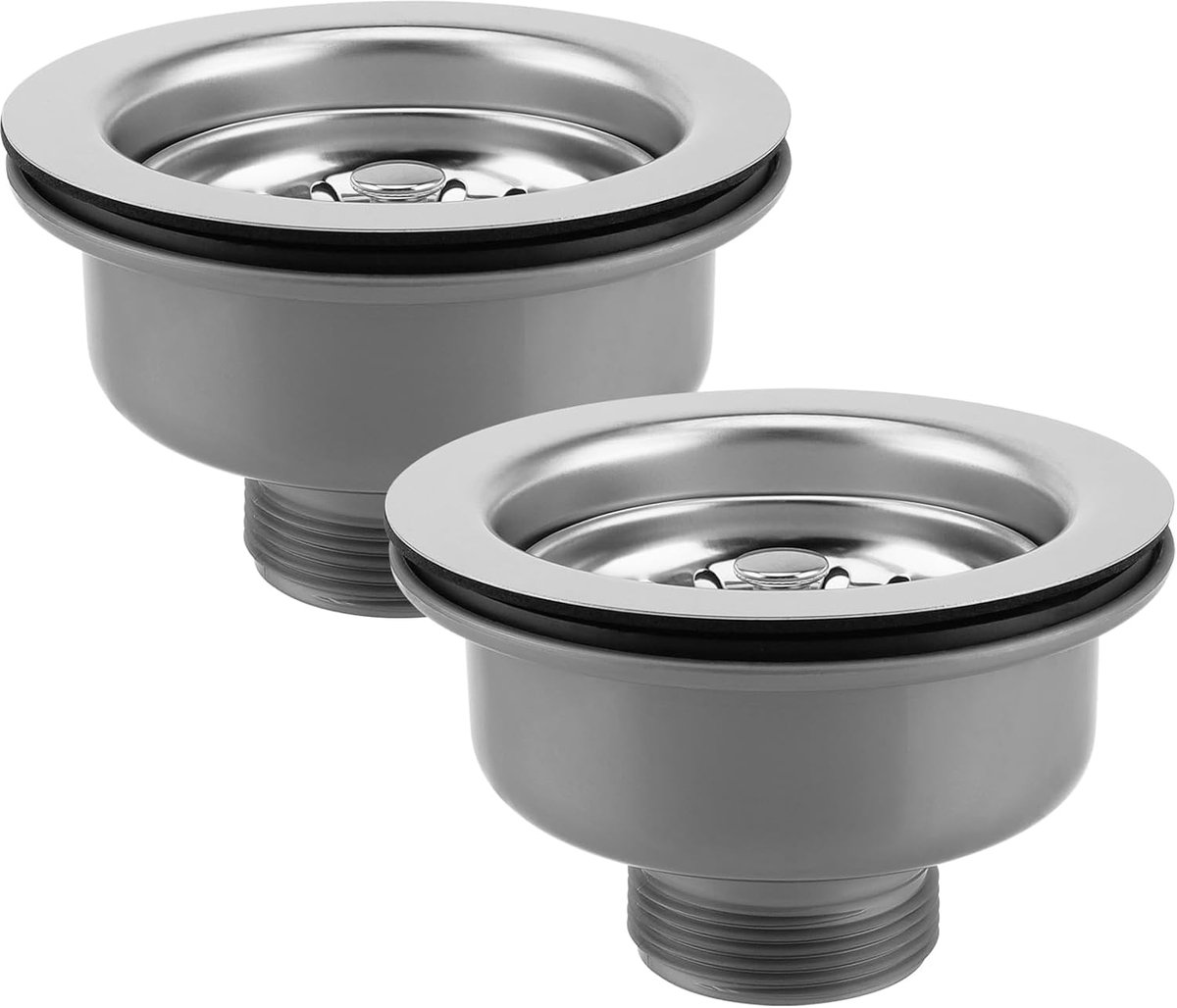 2 Stuks 114mm Gootsteenafval Roestvrij Staal Mand Zeef voor Keukengootsteen