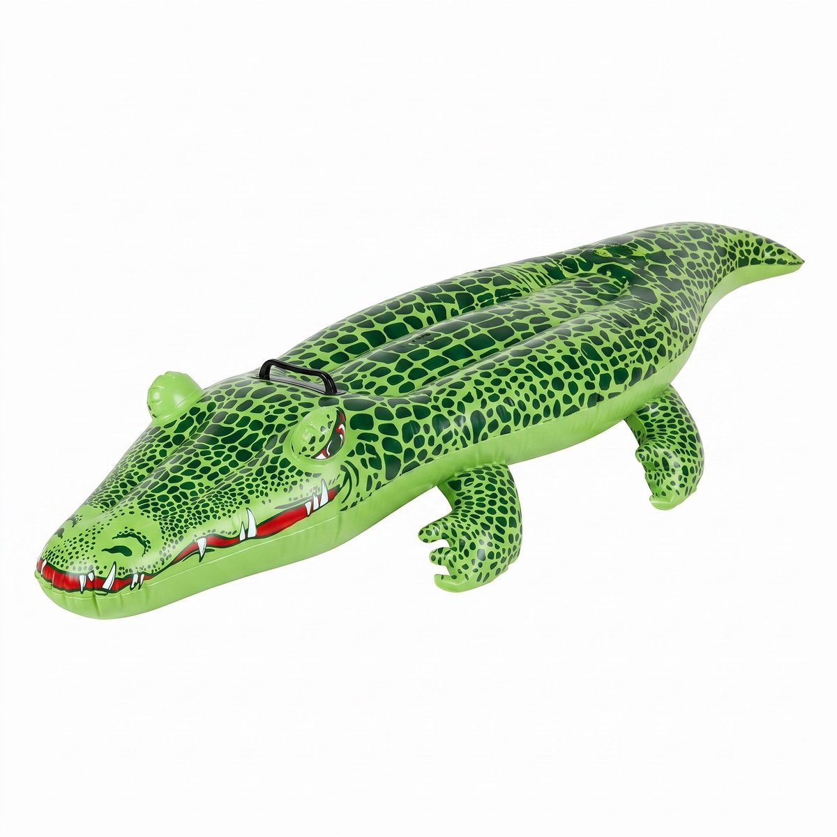 Cheqo® Opblaasbare Krokodil - Ride-On Krokodil - Krokodil Luchtbed - Opblaasdier - Opblaasfiguur - Zwembad Speelgoed - Waterspeelgoed - Strand Speelgoed - voor Kinderen - Inflatable Crocodile - Opblaas Krokodil - Crocodile Rider - Pool Float
