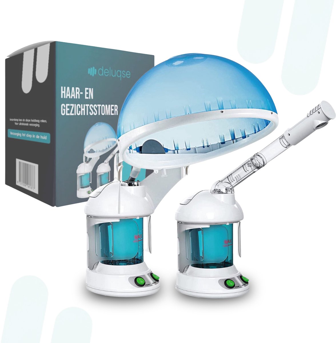 Deluqse 2-in-1 Haarstomer & Gezichtsstomer – Stoomkap Voor Thuis