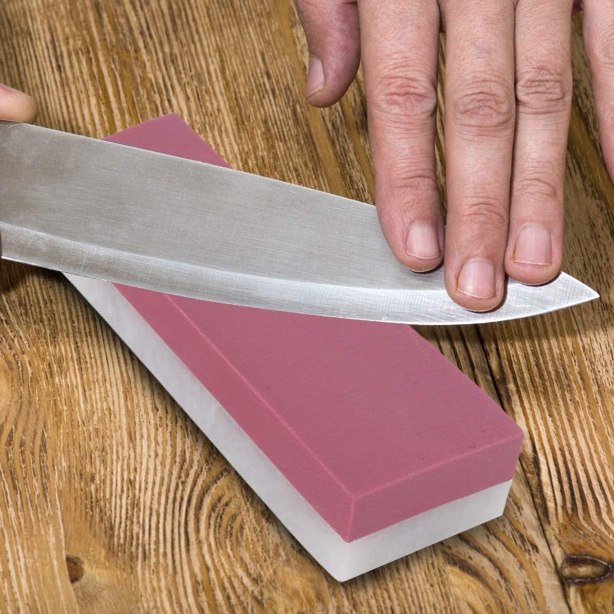 Allecto - Kleine wetsteen - Dubbelzijdige slijpsteen - Ideaal voor messen - Zakformaat - Slijp- en polijstgereedschap - Geschikt voor keuken- en ja...