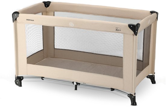 Deryan Believer Campingbed met Matras - 120x60 cm - 0-5 Jaar - Nougat