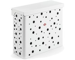 WESCO Wasmand Duo 2 met Inzet | 64 Liter | Duo Wasbox (2x32 Liter) | Metaal - Mat wit | Waskorf