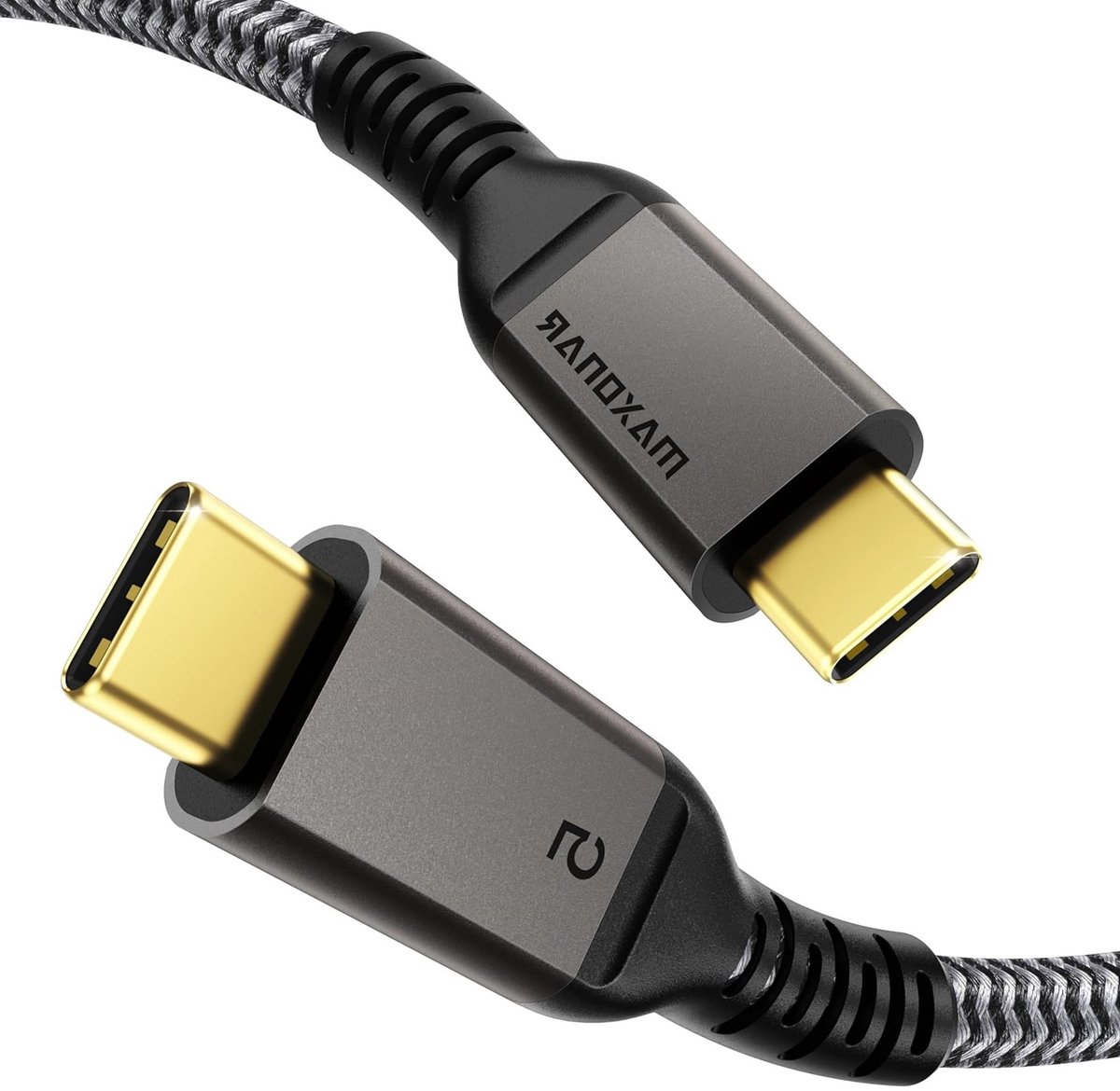 Thunderbolt 5 kabel 4FT - heavy-duty gevlochten - 80Gbps data, 240W opladen - perfect voor dual 8K weergave - ShopVlot