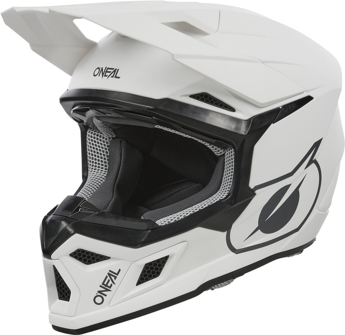 O'NEAL 3SRS Solid Mat Witte Crosshelm - Helm