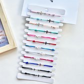 VANDAAG VERZONDEN - Set Armbanden - 12 STUKS - Kruis - Christelijk - Handmade - Jezus - Pasen