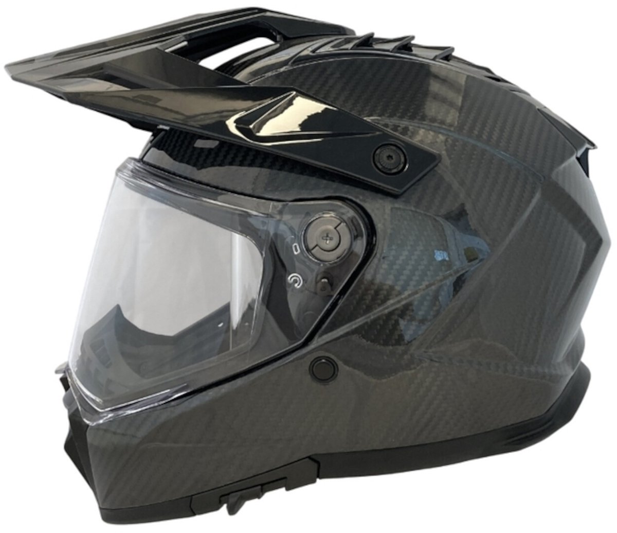 APEX AC500 Carbon Solid Glossy Adventure Integraalhelm - Helm