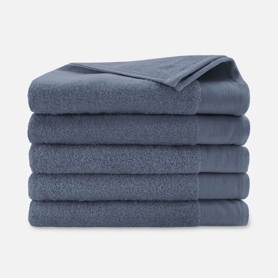 Walra Badhanddoek - Soft Cotton - Set van 5 - Hotel Kwaliteit - 100% katoen - 550 g/m² - 70x140 cm - Indigo