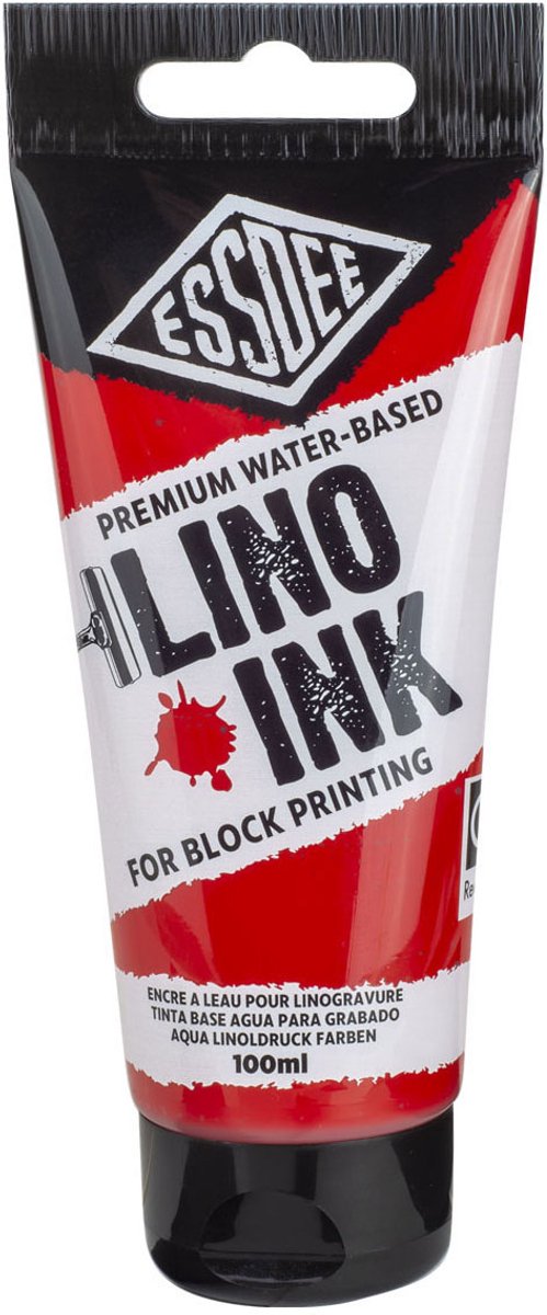 Essdee Block printing ink Premium Quality Brilliant rood 100ml