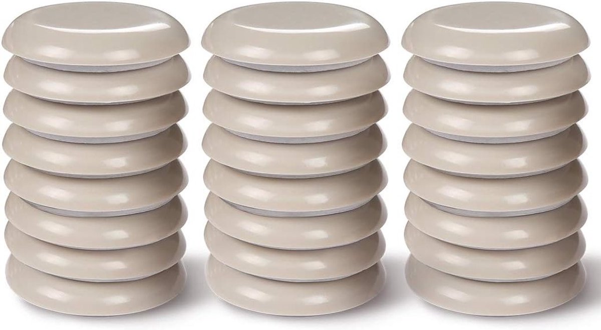 Zelfklevende Meubelglijders 45mm - 24 Stuks - Ronde Vloerschuivers voor Meubels, Bescherming tegen Krassen en Gemakkelijk Verplaatsen van Meubels