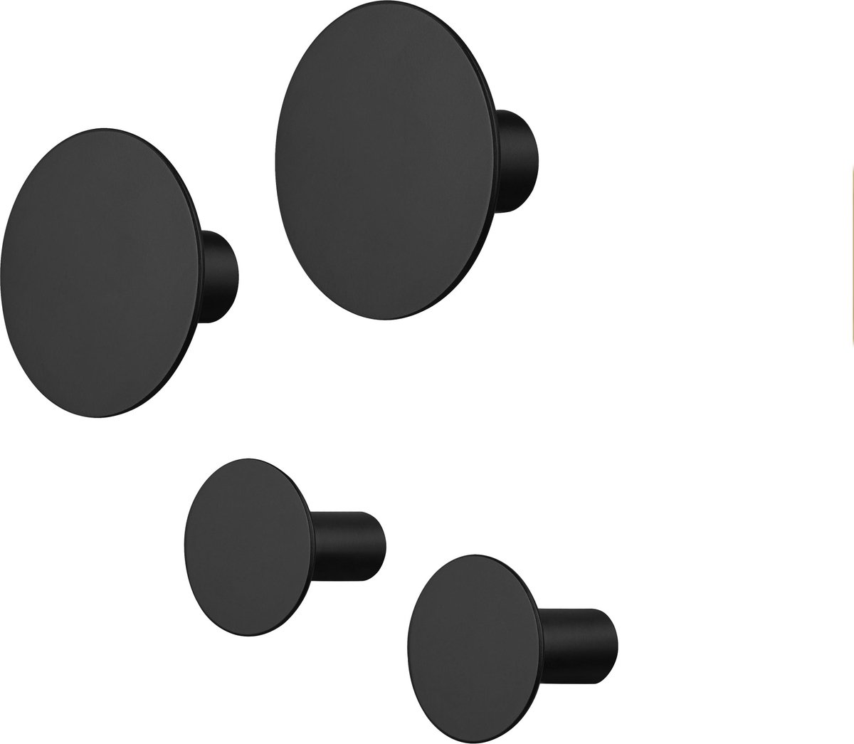 Ponto Wandhaken Black | Zwart | Polystone