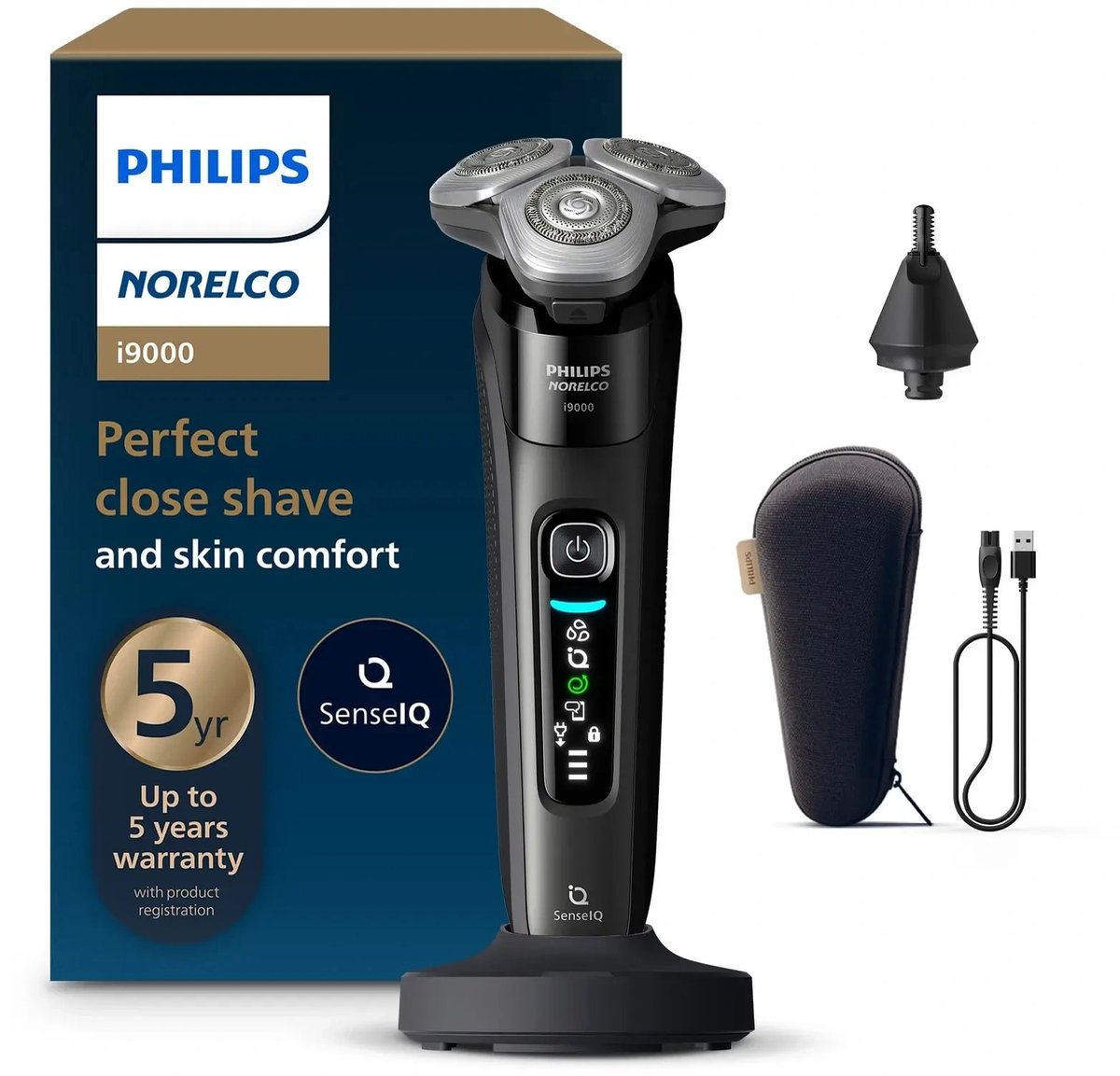 Philips X9000/90 scheerapparaat Roterend scheerapparaat Trimmer Zwart
