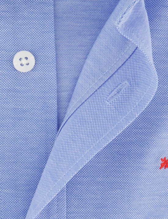 NZA overhemd lichtblauw Riley knitted button-down collar