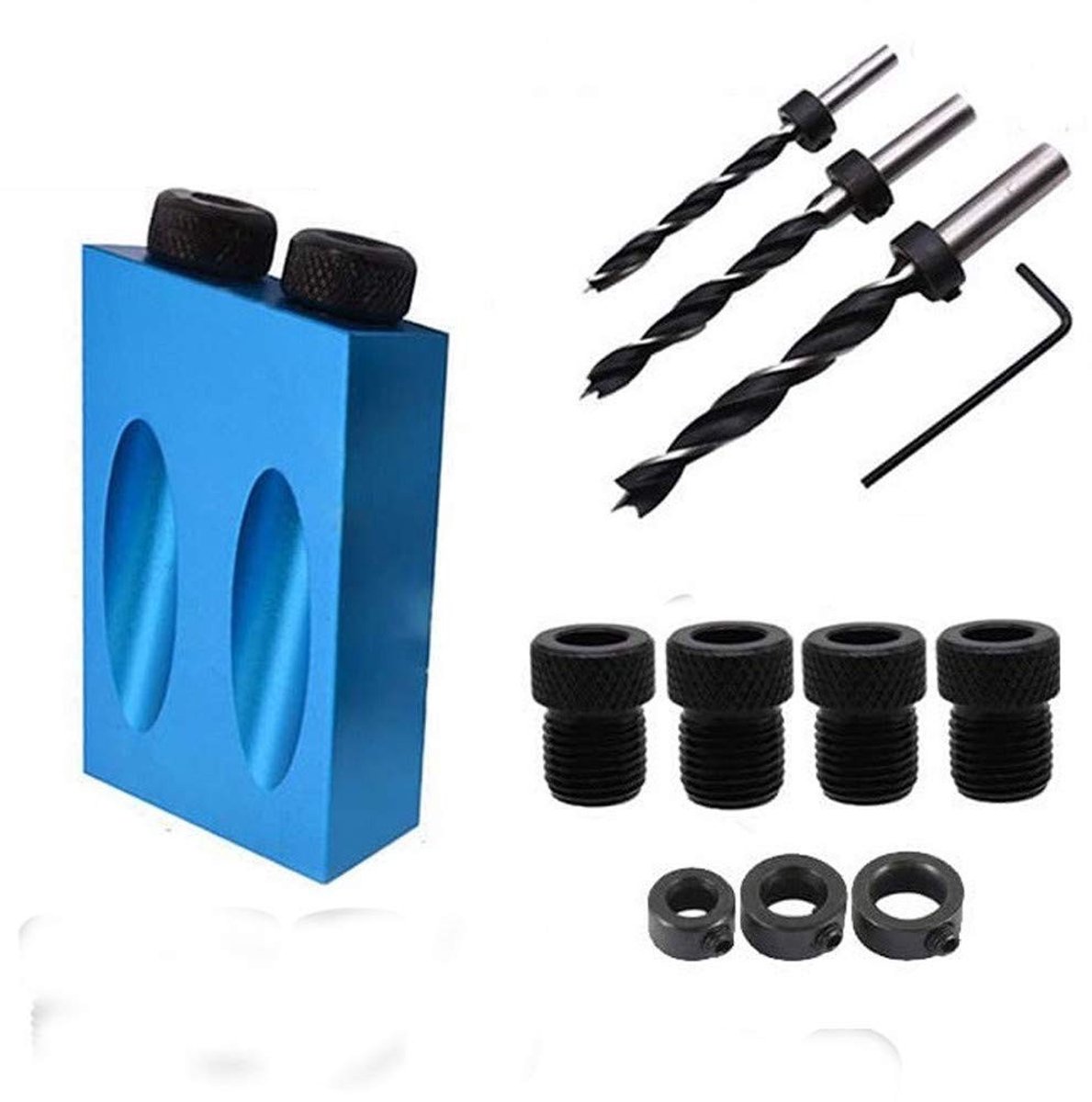 Pocket Hole Screw Jig Dowel Drill Kit - 14 delige Set voor Perfecte Verbindingen