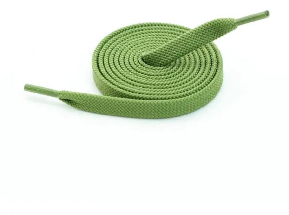 Veters - Schoenveters - 100 cm - Platte veters - Shoelaces - 1 paar - Groen - Mode accessoire - Jonyx