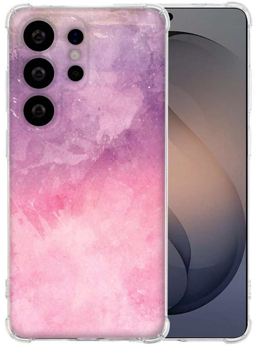 TPU Back Cover Samsung Galaxy S26 Ultra Pink Purple Paint Valbestendig