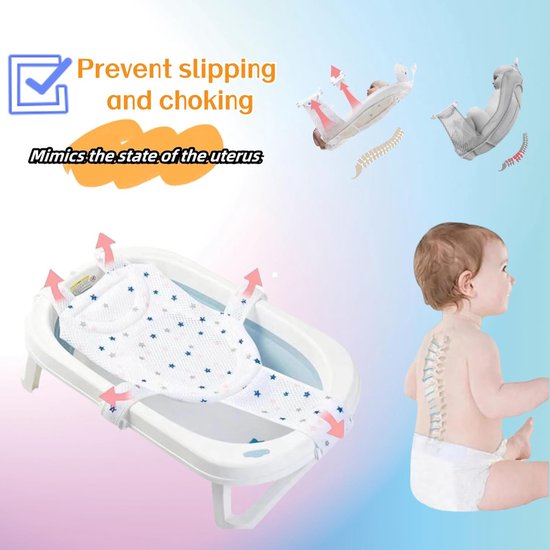 Baby badzitje - Badkussen baby - Veilig badderen - Ergonomisch ontwerp - Universeel passend - Wit — afbeelding 2