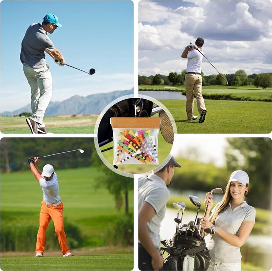 Doorzichtige Golf Tee Tas Met Carabinerhaak - Snelsluiting Van Pvc - 12x12 Cm - Geschikt Voor Houten En Plastic Golf Tees - Zonder Tees — afbeelding 2