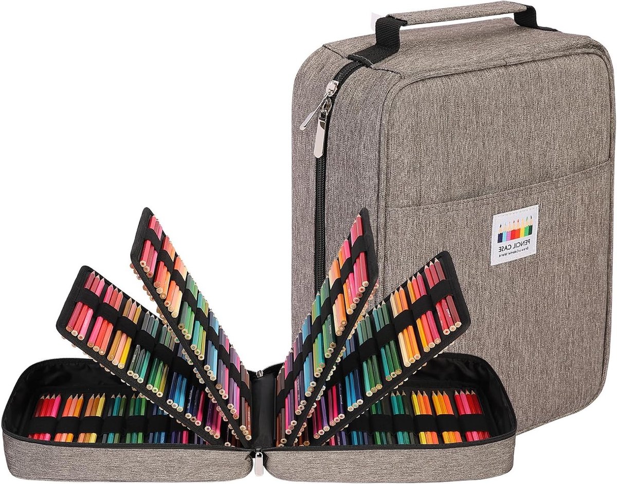 Grote Pennezak XXL met 270 Slots - Waterdichte Etui voor Waterverf-, Gel- en Markers