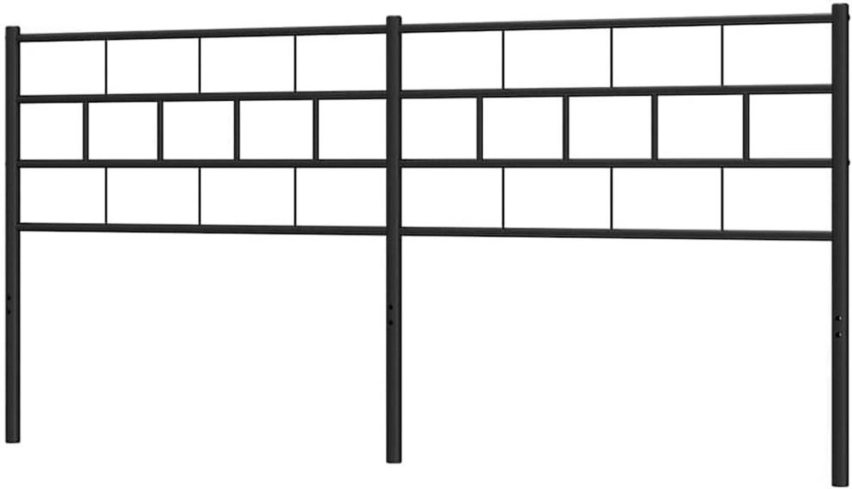 Hoofdbord Metaal - Bedombouw - Slaapkamer Aankleden - Klassiek Design - 160 cm - Zwart