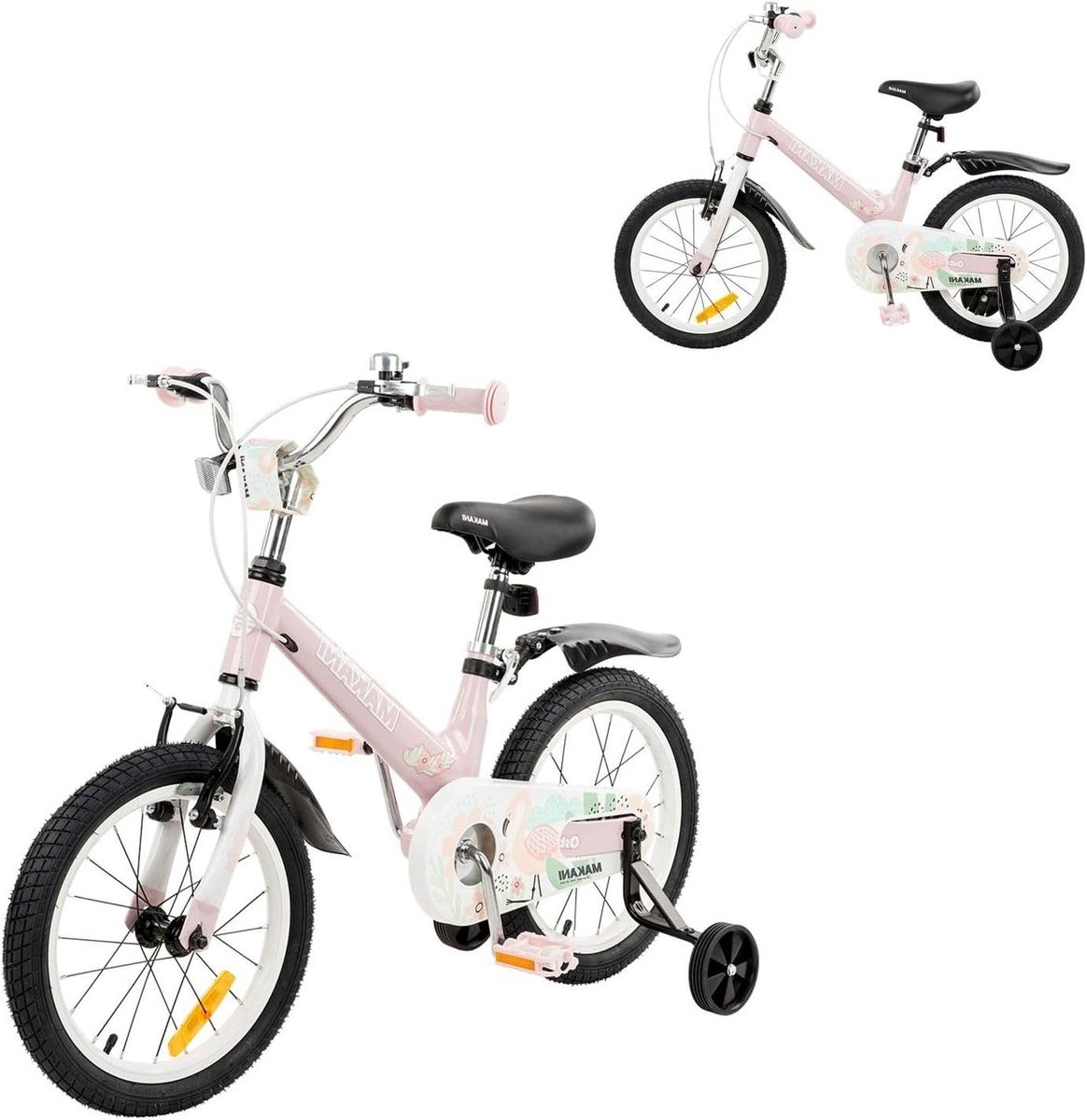 Kinderfiets Loopfiets Leren fietsen Verstelbaar stuur zitting 16 inch Roze