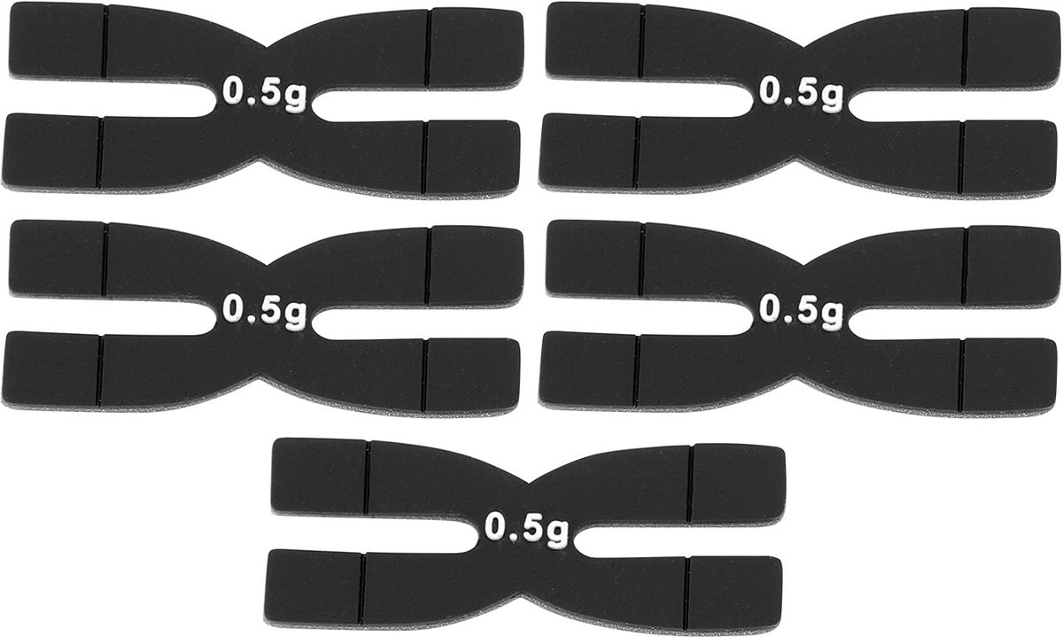 ONF3 - Tennis Racket - Gewicht Balans Strips - 5 Stuks - Sporttraining - Zwart - Voor Sporters - Geschikt voor Training - Zwart