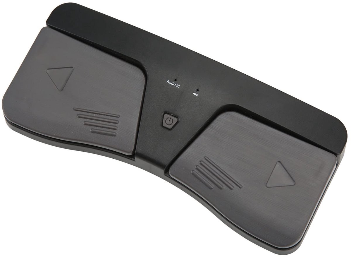 aladdien - Draadloze Muziek Pagina Turner - Compact Voetpedaal - E-readers - Bladmuziek - Gemakkelijk te gebruiken - Ideaal voor muzikanten - Zwart