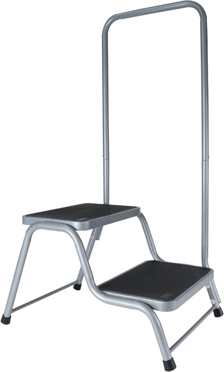 Caravan Trapladder - Instap Hulp - Veilig Instappen - Antislip Trede - 45 x 64 x 38 cm - Zilver